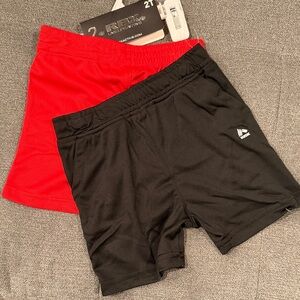RBX Kids Red and Black Shorts 2 pack
